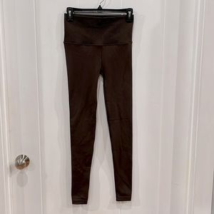 Zenana Brown Fleece-Lined Leggings Size S/M